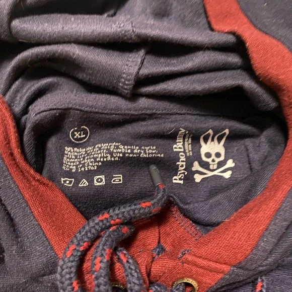 EUC Mens Psycho Bunny Hooded Shirt Size XL. Retail $120. - Picture 4 of 7